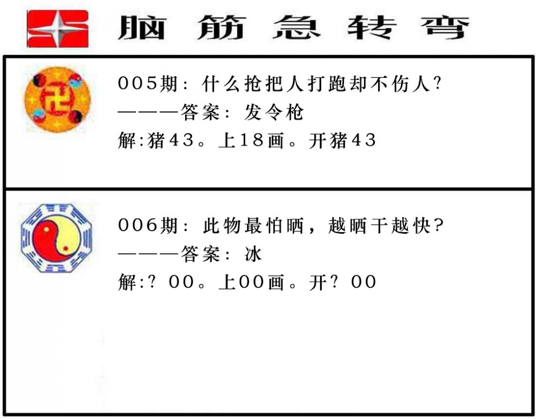 006期脑筋急转弯[图]