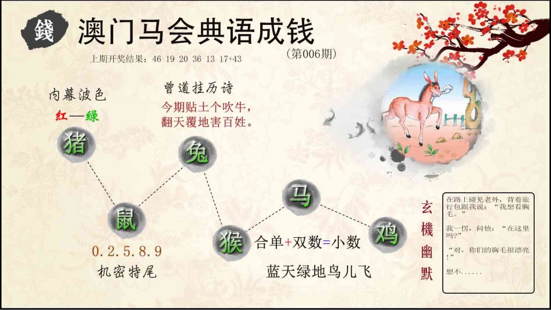 006期典语成钱[图]