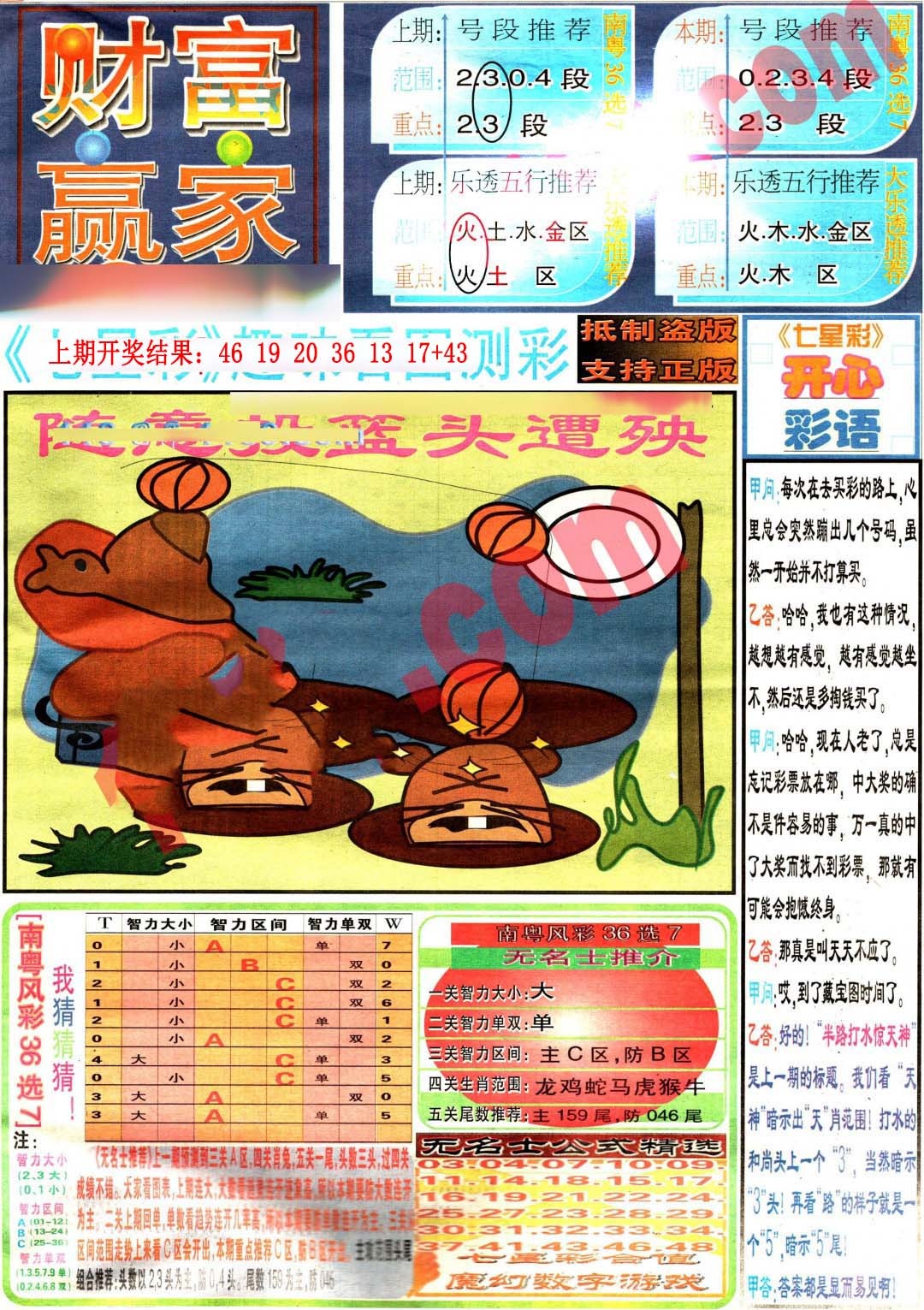 006期财富赢家（七星彩）[图]