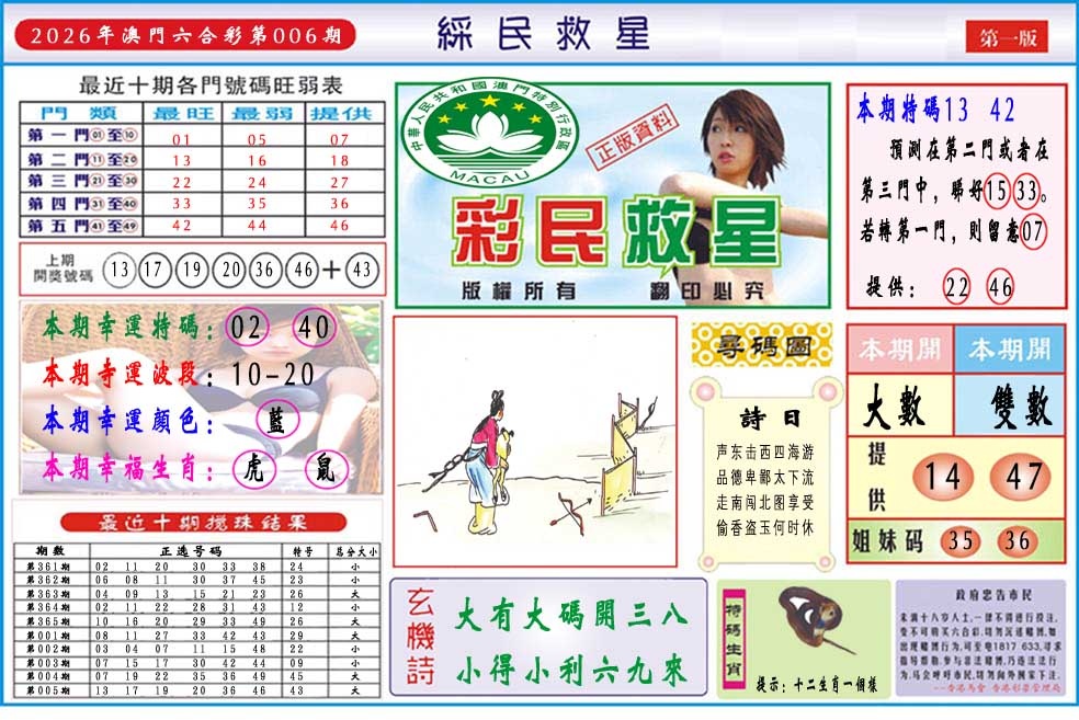 006期彩民救星A[图]