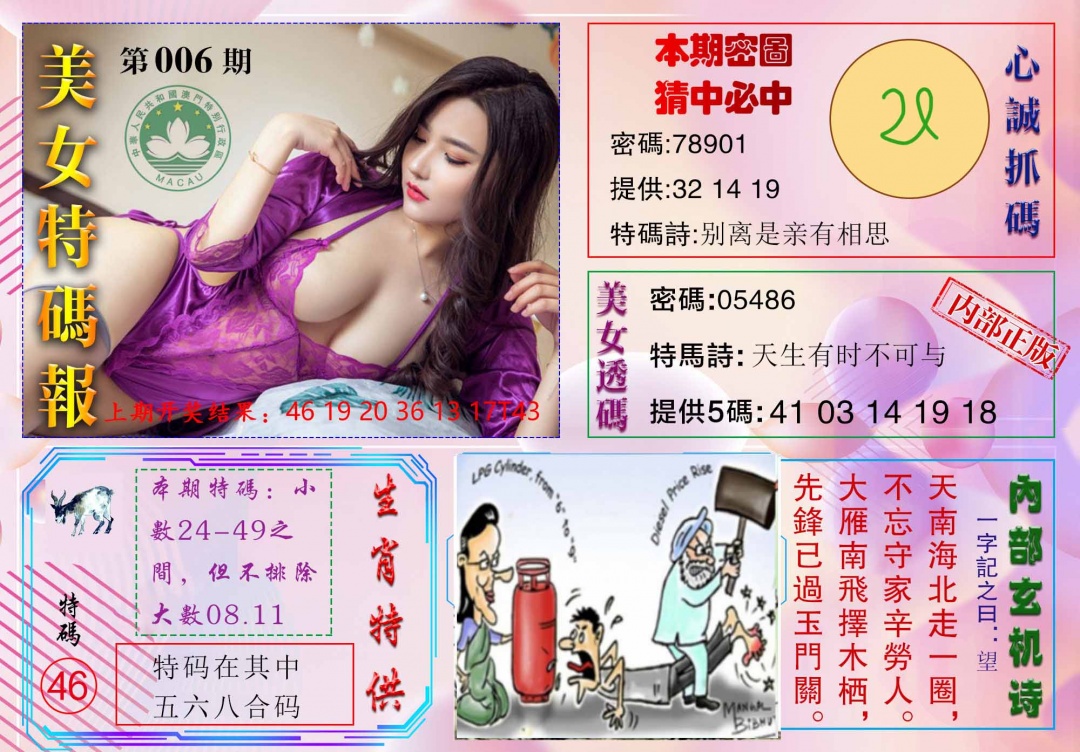 006期美女特码报[图]