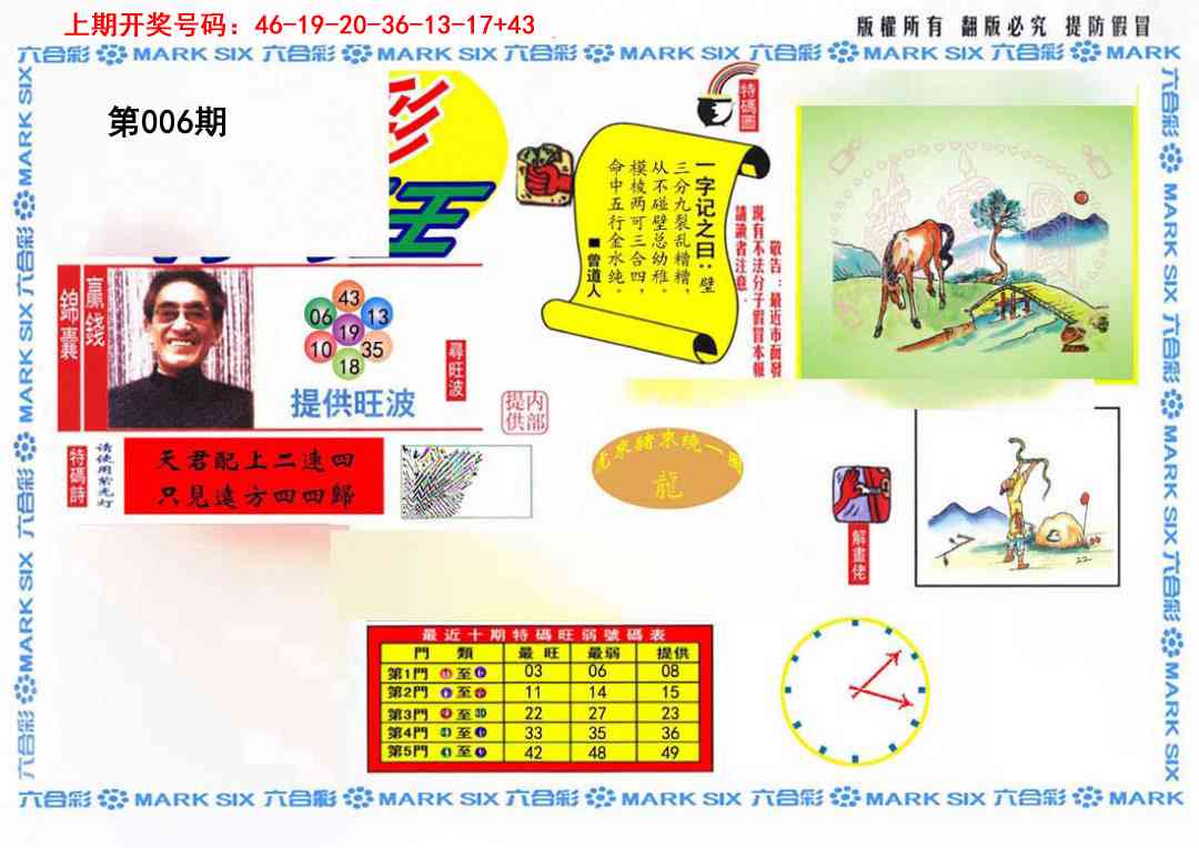 006期特码王(信封)[图]