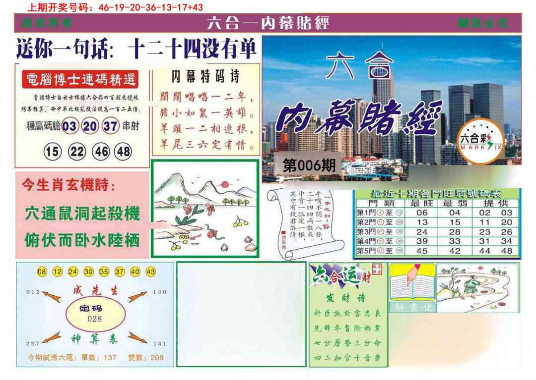 006期内幕赌经[图]