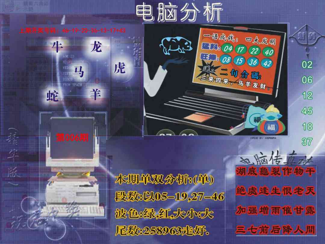 006期正版电脑分析贴士報[图]