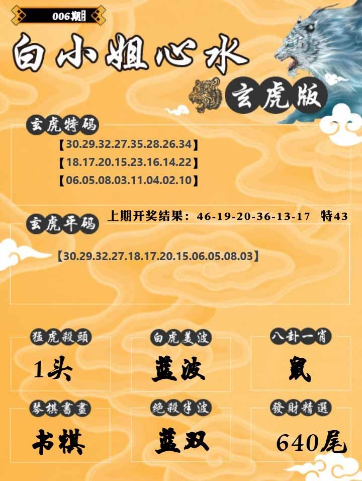 006期白小姐玄虎[图]